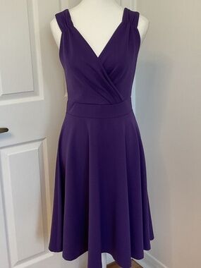 🤩 GRACE KARIN Women's Sleeveless Wrap V-Neck A-line Dress in Purple - size S